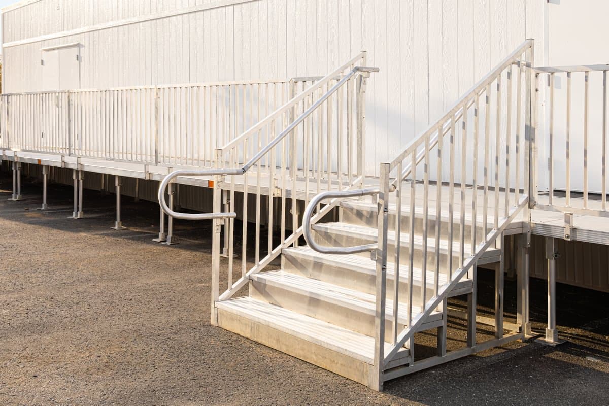 Rampit USA modular aluminum ramp installation with platform at a home