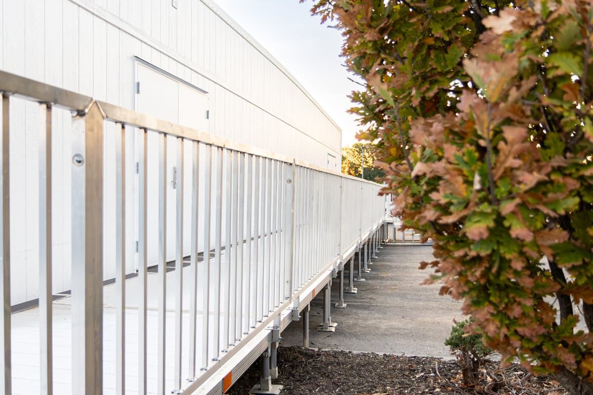 Rampit USA aluminum ramp with turnback configuration at a residential home